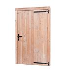 Douglas enkele deur extra hoog en breed met zwart beslag, rechtsdraaiend, 110 x 214 cm, onbehandeld.