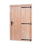 Douglas enkele deur extra breed met zwart beslag, rechtsdraaiend, 119 x 209 cm, onbehandeld.