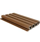 NewTechWood HKC co-extrusie Castellation PRO35 wandbekleding, 3,3 x 21,5 x 390 cm, Red Cedar.