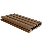 NewTechWood HKC co-extrusie Castellation PRO35 gevelbekleding, 3,3 x 21,5 x 390 cm, Teak.