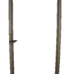 Verstelbaar stalen poortframe 98,5 x 190 cm, inclusief kokerprofiel en slot en beslagset, zwart gepoedercoat.