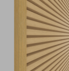 NewTechWood aluminium co-extrusie eindprofiel t.b.v. Castellation PRO, 5 x 5 x 300 cm, Red Cedar.