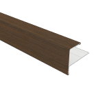 NewTechWood aluminium co-extrusie eindprofiel tbv Castellation PRO, 5 x 5 x 300 cm, Ipé