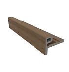 NewTechWood HKC co-extrusie eindprofiel castellation tbv wand bekleding, 7 x 5 x 300 cm, Teak