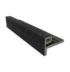 NewTechWood HKC co-extrusie eindprofiel castellation tbv wand bekleding, 7 x 5 x 300 cm, Ebony zwart