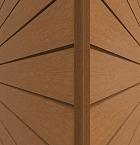 NewTechWood HKC co-extrusie hoekprofiel castellation tbv wand bekleding, 7 x 8 x 300 cm, Red Cedar