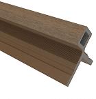 NewTechWood HKC co-extrusie hoekprofiel castellation tbv wand bekleding, 7 x 8 x 300 cm, Teak