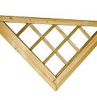 Naaldhout geschaafde inzet trellis, 129 x 92 x 4,8 cm, groen geïmpregneerd.