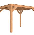 Douglasvision buitenverblijf Modern 306,5 x 306,5 cm, onbehandeld.