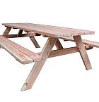 Picknicktafel Wout, bladmaat 74 x 240 cm, onbehandeld.