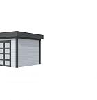 Vuren Topvision Bosuil, 300 x 300 cm, wanden lichtgrijs en basis antraciet.