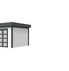 Vuren Topvision Bosuil, 300 x 300 cm, wanden wit en basis antraciet.