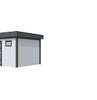 Vuren Topvision Tapuit, 300 x 300 cm, wanden lichtgrijs en basis antraciet.