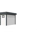 Vuren Topvision Tapuit, 300 x 300 cm, wanden wit en basis antraciet.