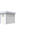 Vuren Topvision Tapuit, 300 x 300 cm, wanden wit en basis lichtgrijs.