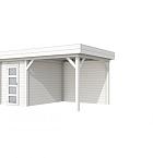 Vuren Topvision Kiekendief, 200 x 300 en luifel 300 cm, wit gespoten.