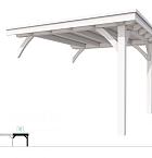 Buitenverblijf plat dak Excellent Modulair, vuren, rechterdeel L/C, 293x307 cm, wit gespoten.