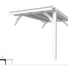 Buitenverblijf plat dak Excellent Modulair, vuren, tussenstuk XXL/B, 243x399 cm, wit gespoten.