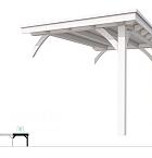 Buitenverblijf plat dak Excellent Modulair, vuren, rechterdeel XXL/B, 243x399 cm, wit gespoten.