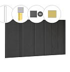 Banddeel vuren enkelzijdige wand C, 278,5 x 224 cm, antraciet gespoten.