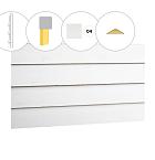 Zweeds rabat vuren enkelzijdige topgevel t.b.v. kapschuur Excellent XXL, wit gespoten.