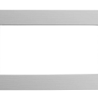 Vuren vast raam met helder glas, 71,2 x 43,8 cm, lichtgrijs gespoten.