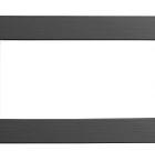 Vuren vast raam met helder glas, 71,2 x 43,8 cm, antraciet gespoten.