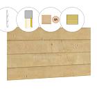 Zweeds rabat plankenset vuren bij wand D, 328,5 x 224 cm, kleurloos geïmpregneerd.