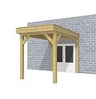 Buitenverblijf aan huis Premium I, vuren, basismodel XL/A, 207x349 cm, groen geïmpregneerd.