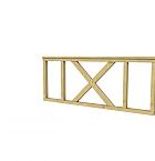 Hekwerk met kruis vuren type A, 178,5 x 73 cm, groen geïmpregneerd.