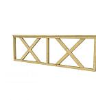 Hekwerk met kruis vuren type B, 228,5 x 73 cm, groen geïmpregneerd.