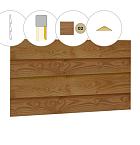 Zweeds rabat plankenset douglas bij topgevel t.b.v. kapschuur Excellent XXL, groen geïmpregneerd.