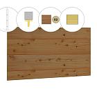 Blokhutprofiel douglas zijwand I, breedte 100 cm, incl. extra staander, groen geïmpregneerd.