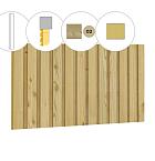 Rhombusprofiel vuren enkelzijdige achterwand B, 228,5 x 186 cm, groen geïmpregneerd.