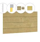 Zweeds rabat vuren enkelzijdige zijwand C, breedte 278,5 cm, groen geïmpregneerd.