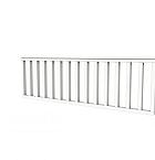 Hekwerk recht vuren type B, 228,5 x 73 cm, wit gespoten.