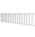 Hekwerk recht vuren type C, 278,5 x 73 cm, wit gespoten.