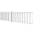 Hekwerk recht vuren type D, 328,5 x 73 cm, wit gespoten.