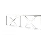Hekwerk met kruis vuren type B, 228,5 x 73 cm, wit gespoten.