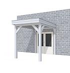 Buitenverblijf aan huis Premium I, vuren, basismodel L/A, 207x299 cm, lichtgrijs gespoten.