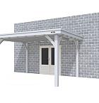 Buitenverblijf aan huis Excellent I, vuren, basismodel L/E, 399x299 cm, lichtgrijs gespoten.