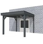 Buitenverblijf aan huis Premium I, vuren, basismodel L/C, 307x299 cm, antraciet gespoten.