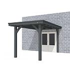 Buitenverblijf aan huis Excellent I, vuren, basismodel XXL/A, 207x392 cm, antraciet gespoten.