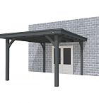 Buitenverblijf aan huis Excellent I, vuren, basismodel XXL/C, 307x392 cm, antraciet gespoten.