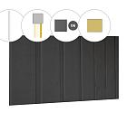 Banddeel plankenset vuren bij wand C, 278,5 x 224 cm, antraciet gespoten.