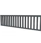 Hekwerk recht vuren type C, 278,5 x 73 cm, antraciet gespoten.