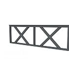 Hekwerk met kruis vuren type B, 228,5 x 73 cm, antraciet gespoten.