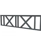 Hekwerk met kruis vuren type C, 278,5 x 73 cm, antraciet gespoten.