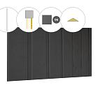 Banddeel plankenset vuren bij topgevel t.b.v. zadeldak Excellent XXL, antraciet gespoten.