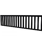 Hekwerk recht vuren type C, 278,5 x 73 cm, zwart gespoten.